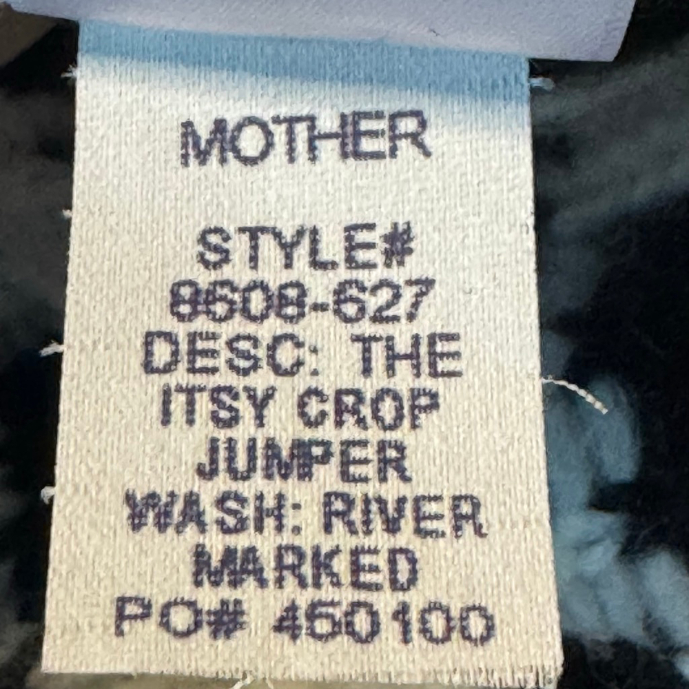 Mother The Itsy Crop Jumper Sweater Black White Alpaca S, NWOT - Picture 9 of 9